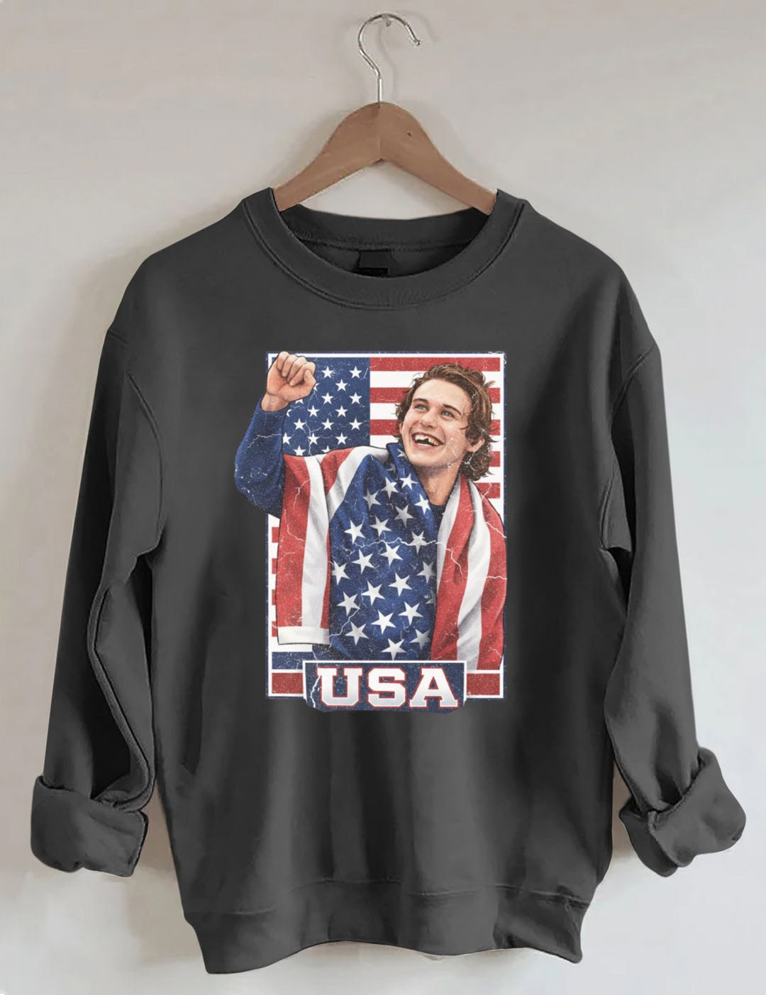 Jack Hughes Usa Gold Hockey,Patriotic hockey Fan,American Hockey Pride Gift Sweatshirt