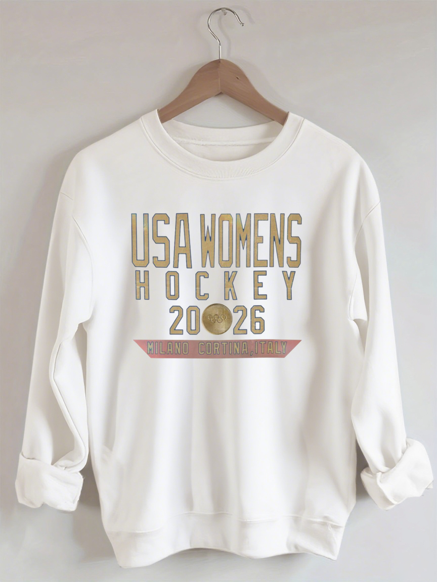 Vintage USA Womens Hockey 2026 Sweatshirt
