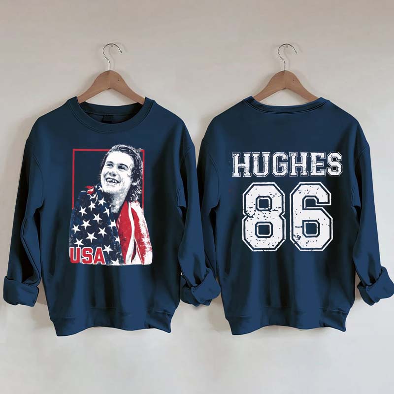 Jack Hughes Usa Gold Hockey Sweatshirt