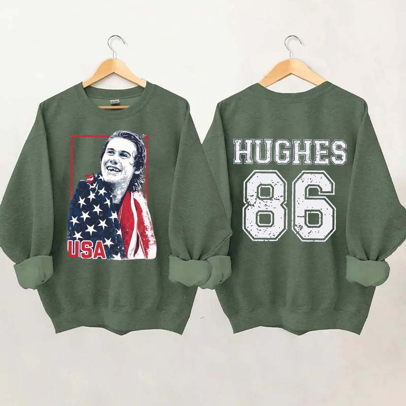 Jack Hughes Usa Gold Hockey Sweatshirt
