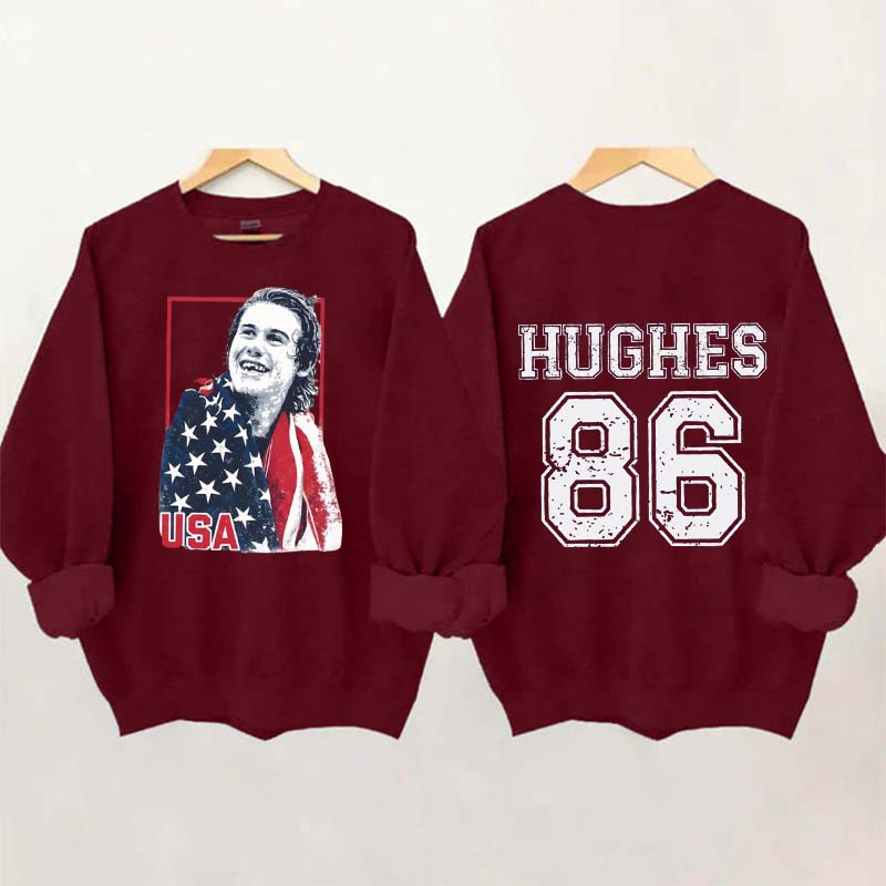 Jack Hughes Usa Gold Hockey Sweatshirt