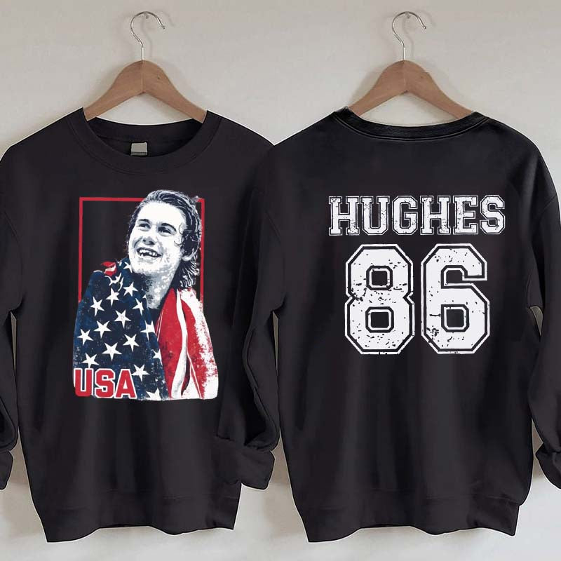 Jack Hughes Usa Gold Hockey Sweatshirt