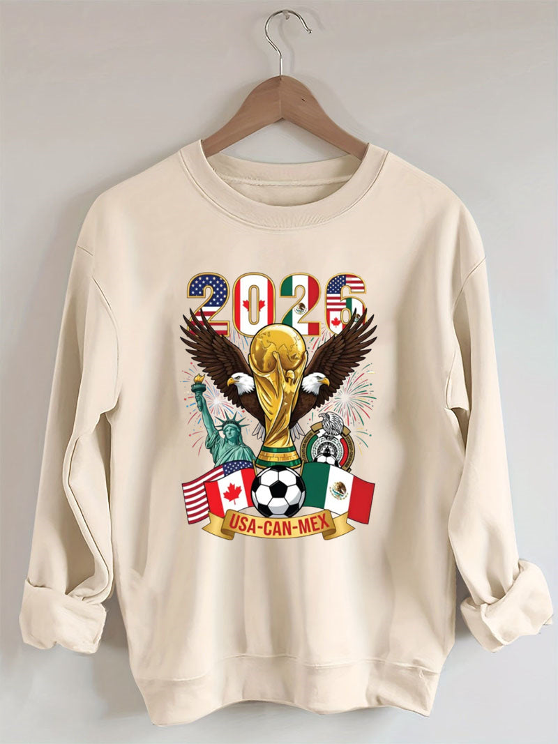 2026 World Cup,Soccer Cup USA Canada Mexico Sweatshirt
