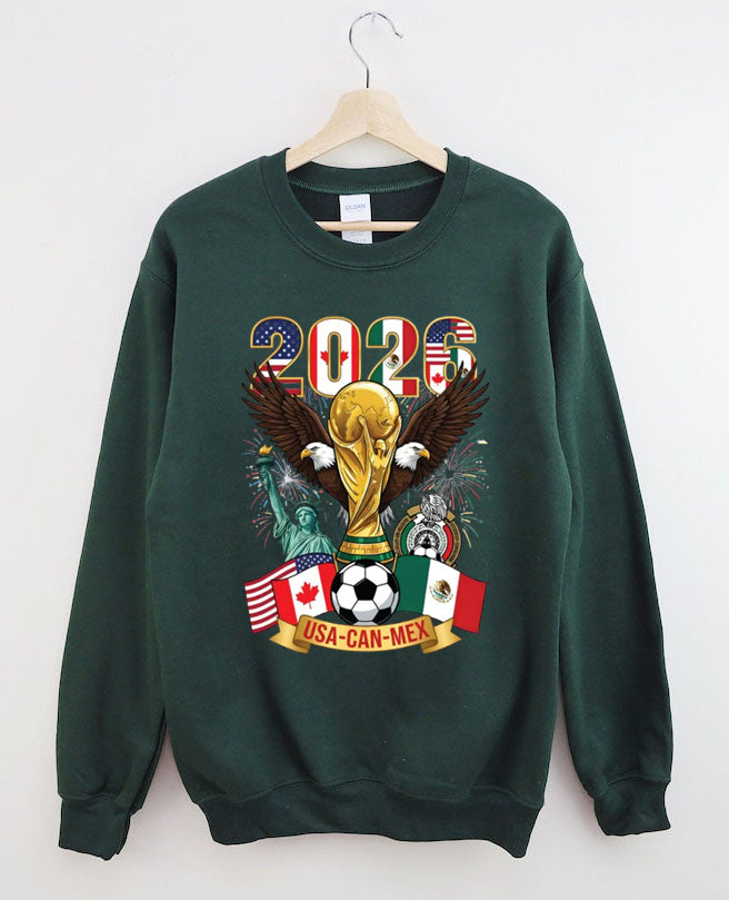 2026 World Cup,Soccer Cup USA Canada Mexico Sweatshirt