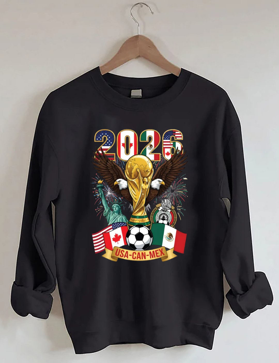 2026 World Cup,Soccer Cup USA Canada Mexico Sweatshirt