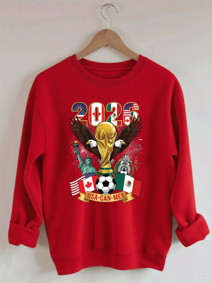 2026 World Cup,Soccer Cup USA Canada Mexico Sweatshirt