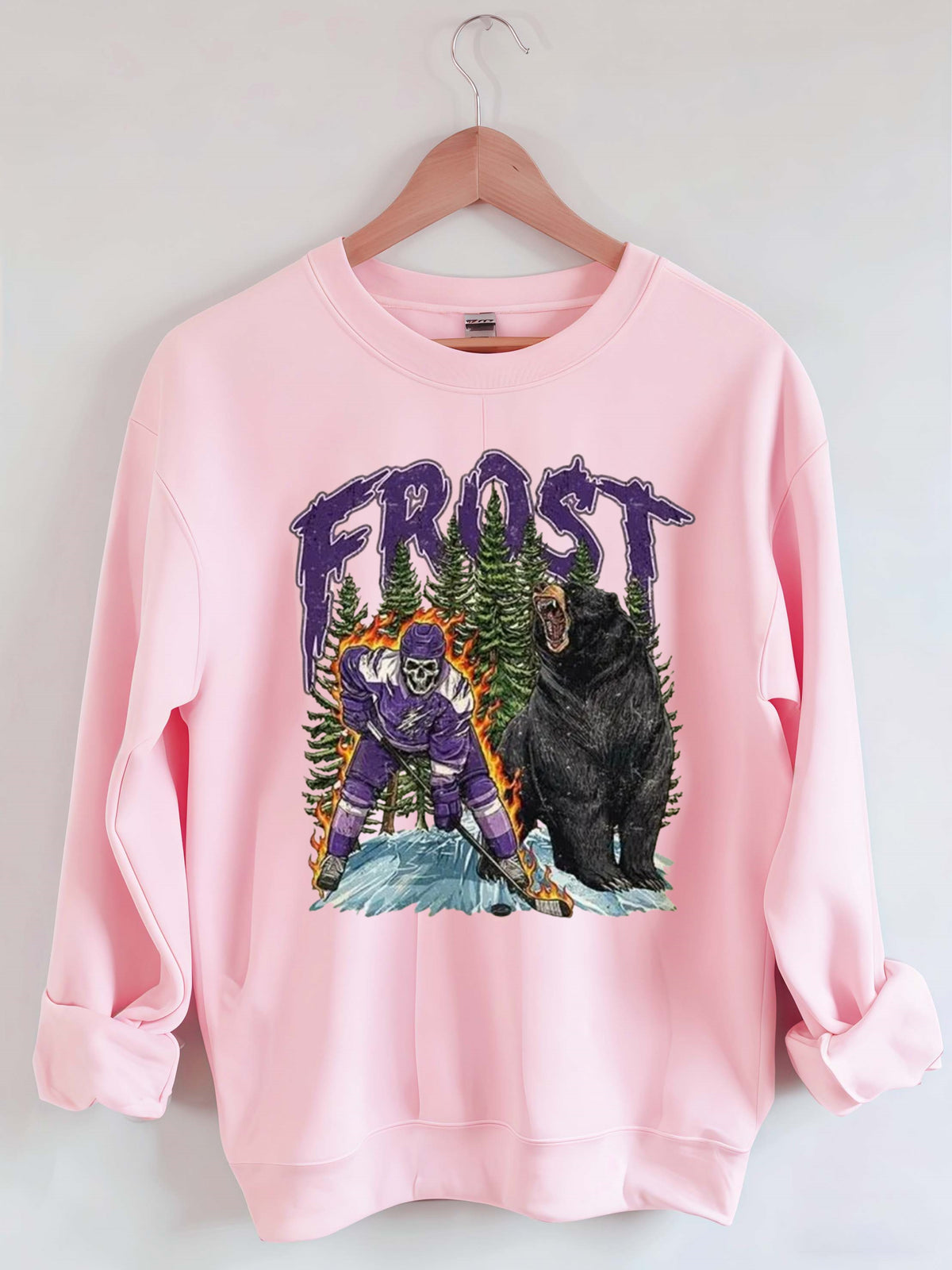 Minnesota Forst Women Hockey Skull Vintage Sweatshirt