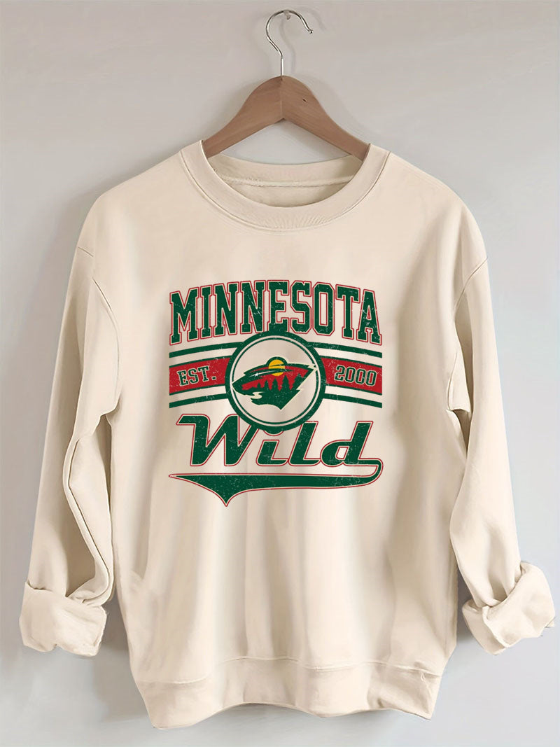 Vintage 90s Minnesota Wild Hockey Sweatshirt