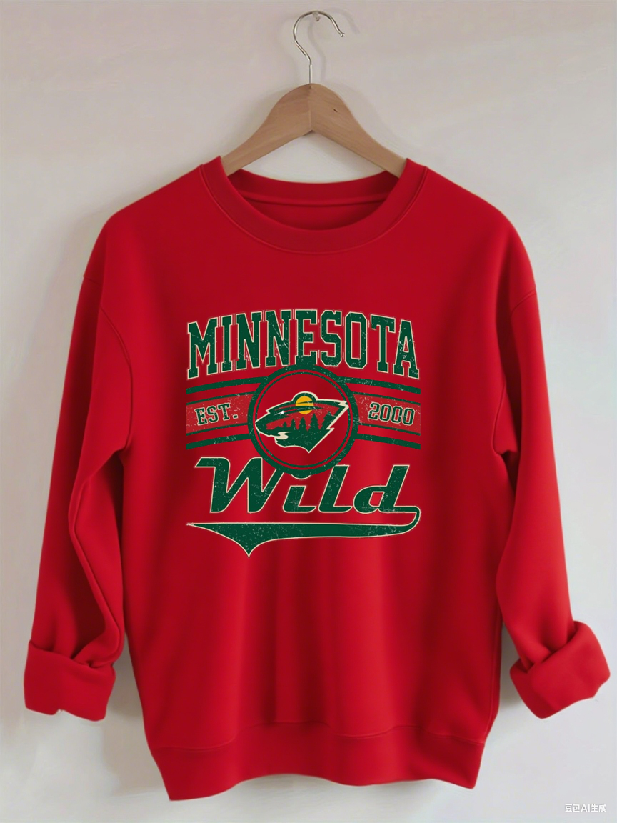 Vintage 90s Minnesota Wild Hockey Sweatshirt