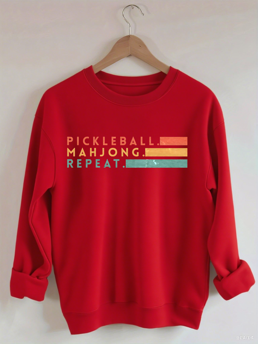Pickleball Mahjong Repeat Sweatshirt
