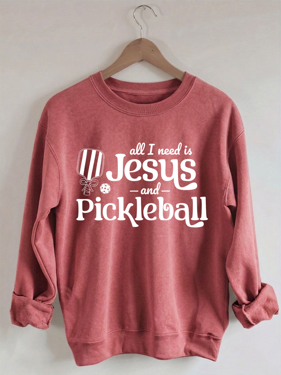 Comfort Colors All I Need Is Jesus And Pickleball Sweatshirt