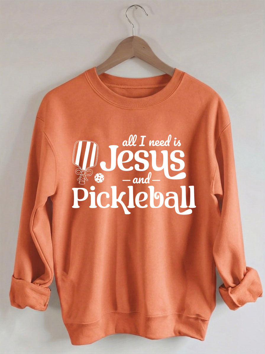 Comfort Colors All I Need Is Jesus And Pickleball Sweatshirt