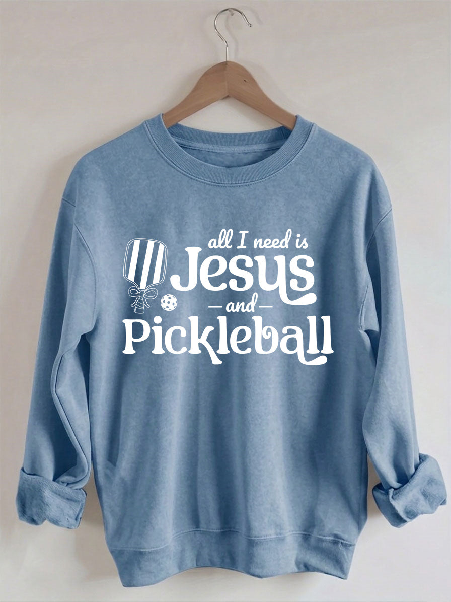 Comfort Colors All I Need Is Jesus And Pickleball Sweatshirt