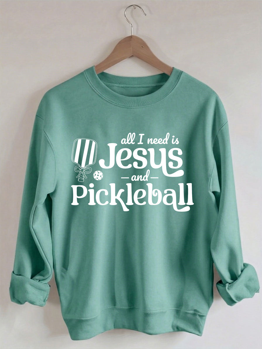 Comfort Colors All I Need Is Jesus And Pickleball Sweatshirt