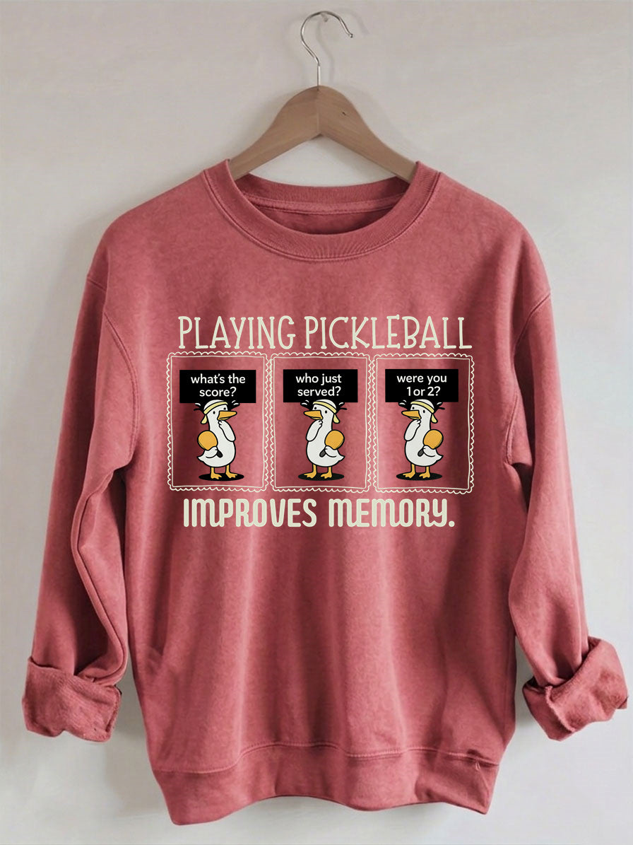 Comfort Colors Playing Pickleball Improves Memory Sweatshirt
