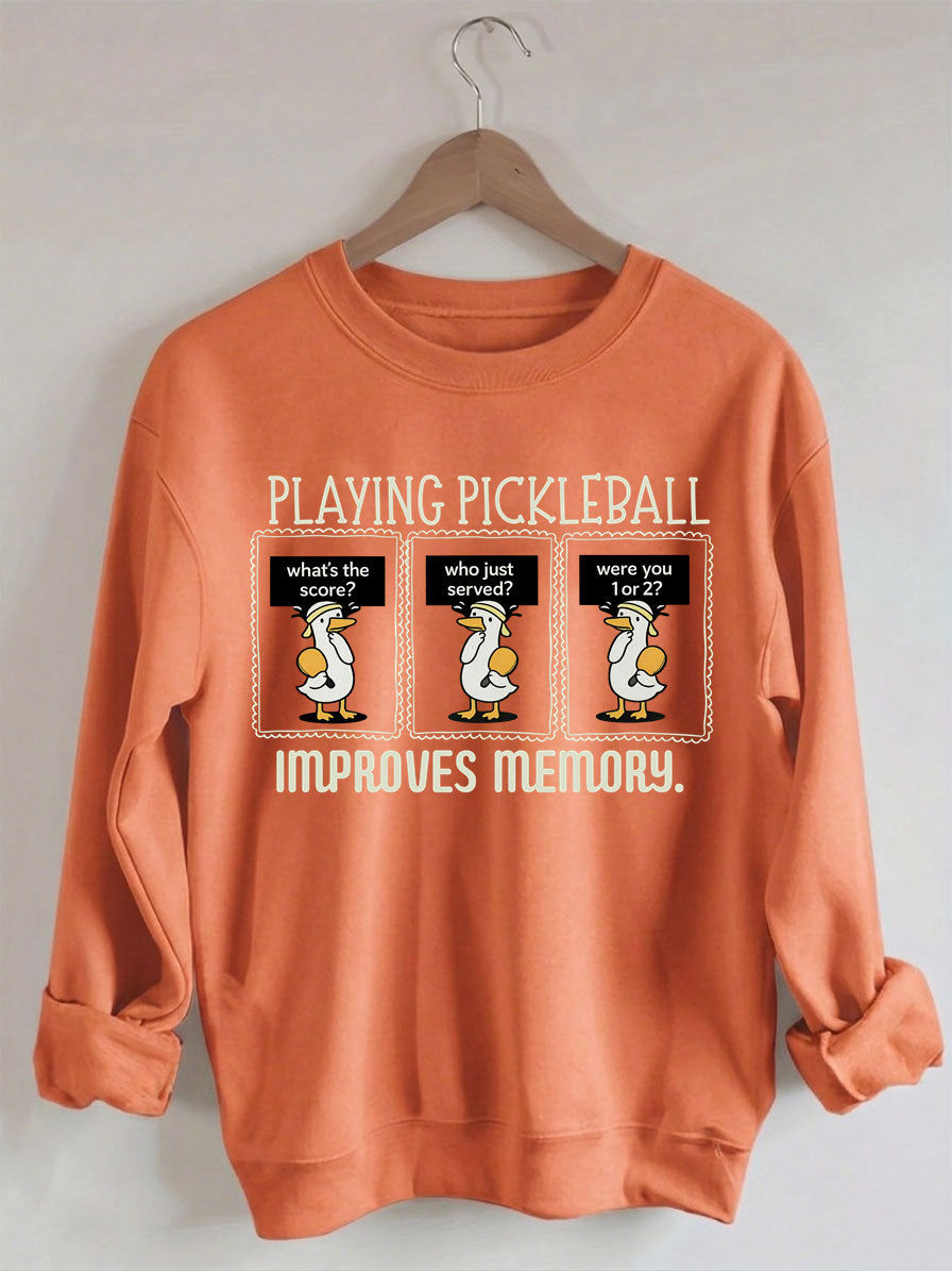 Comfort Colors Playing Pickleball Improves Memory Sweatshirt