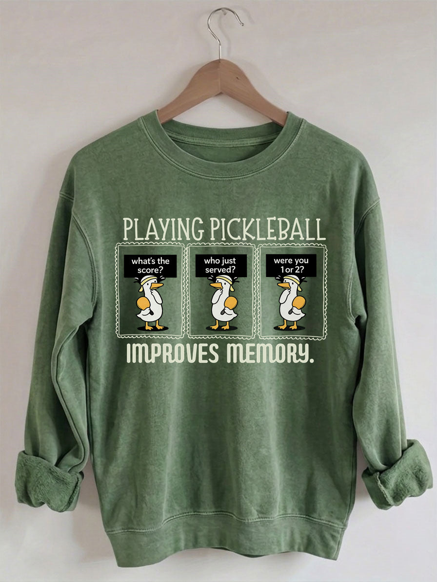 Comfort Colors Playing Pickleball Improves Memory Sweatshirt