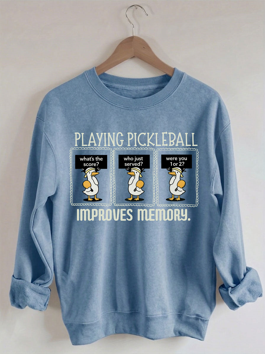 Comfort Colors Playing Pickleball Improves Memory Sweatshirt