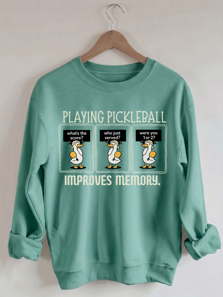 Comfort Colors Playing Pickleball Improves Memory Sweatshirt
