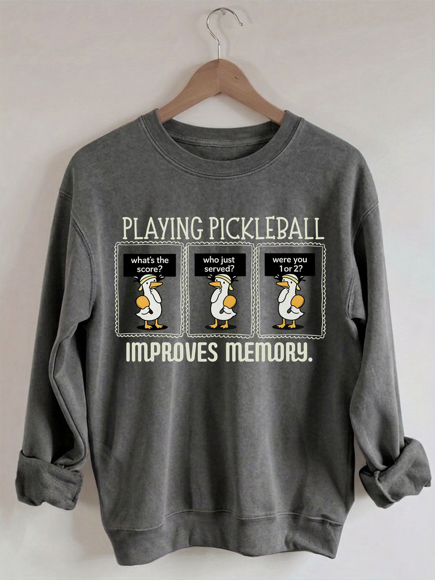 Comfort Colors Playing Pickleball Improves Memory Sweatshirt