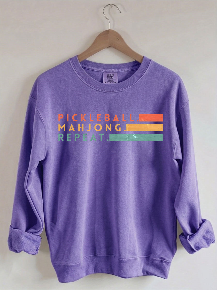 Comfort Colors Pickleball Mahjong Repeat Sweatshirt