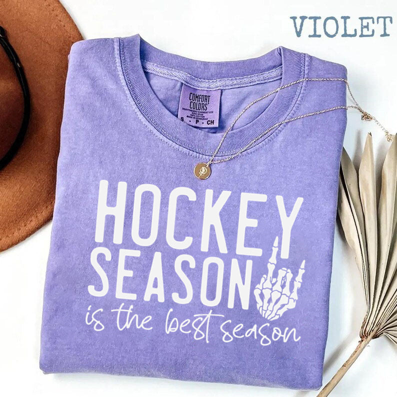 Comfort Colors Hockey Season Is the Best Season T-shirt