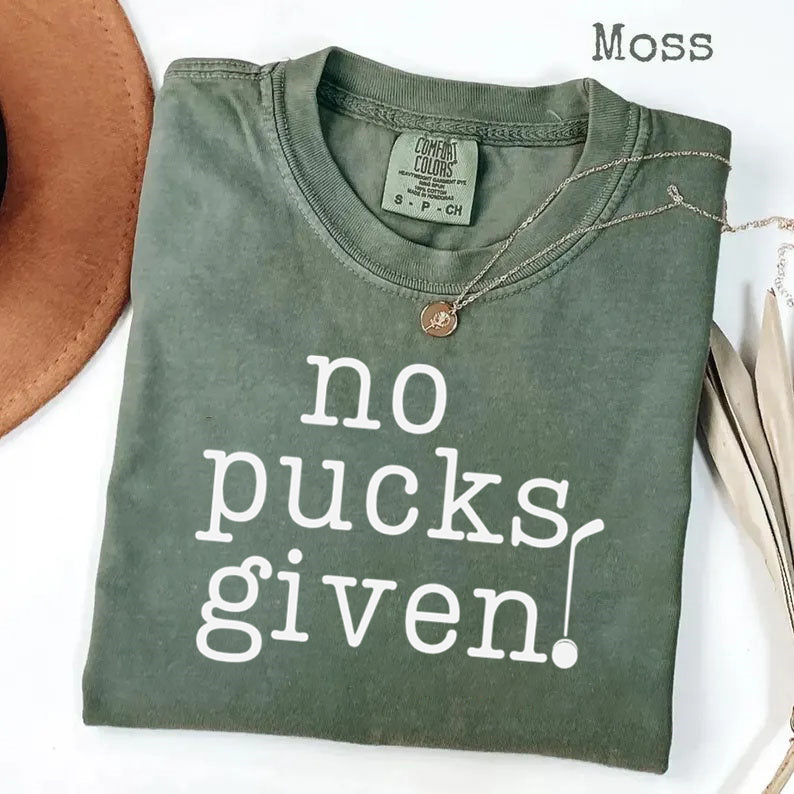Comfort Colors No Pucks Given Hockey T-shirt