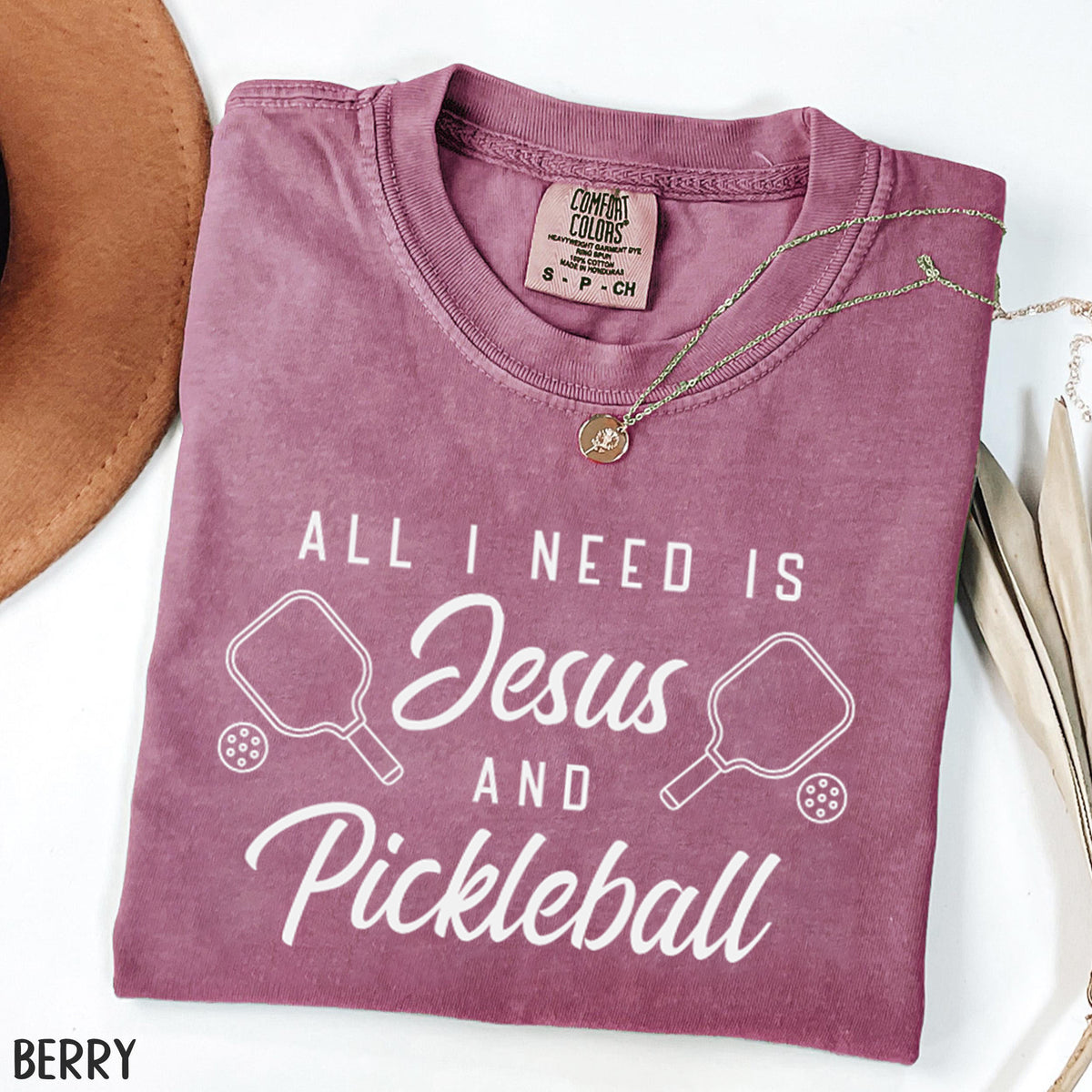 Comfort Colors All I Need Is Jesus And Pickleball T-shirt