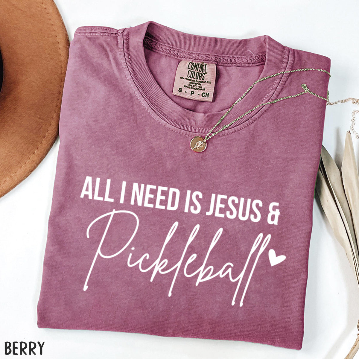Comfort Colors All I Need Is Jesus And Pickleball T-shirt