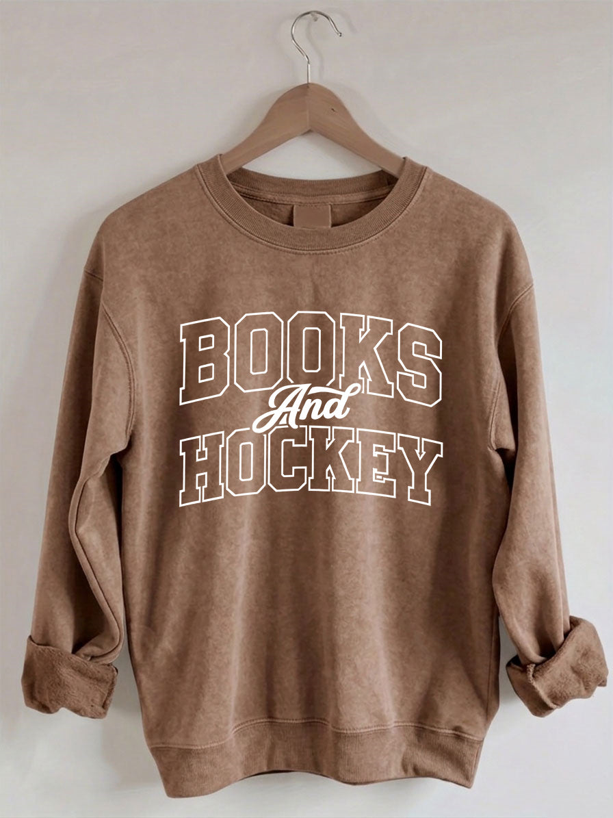 Comfort Colors Books And Hockey Sweatshirt