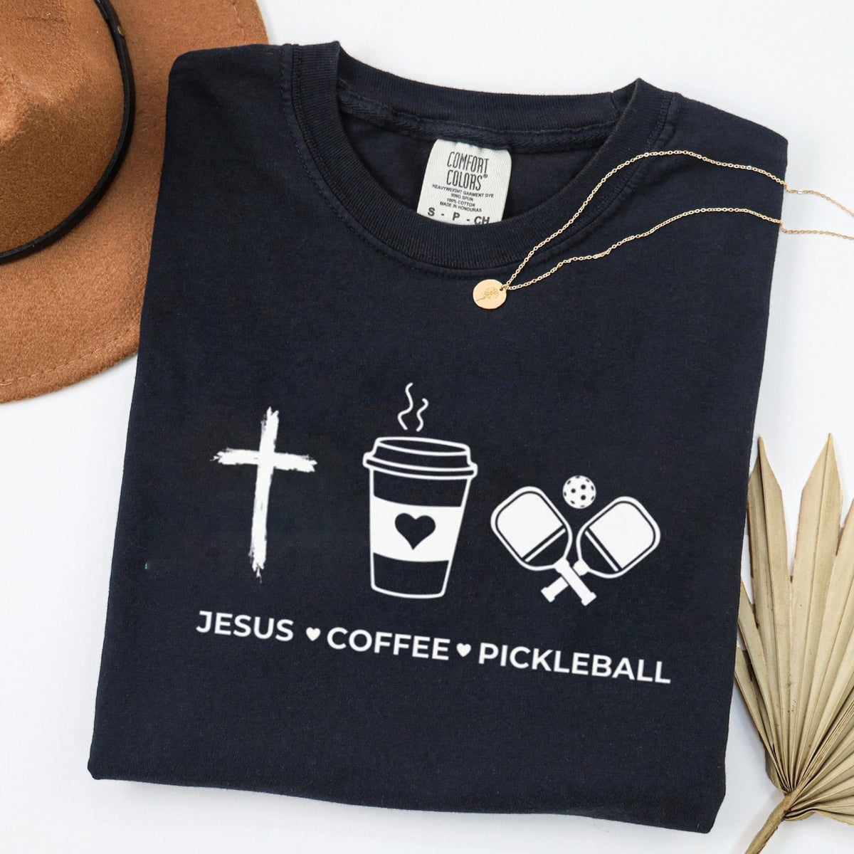Comfort Colors Jesus Coffee Pickleball T-shirt