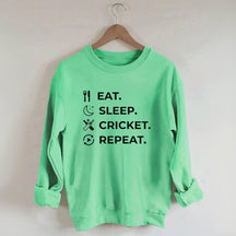 Eat Sleep Cricket Repeat Sweatshirt