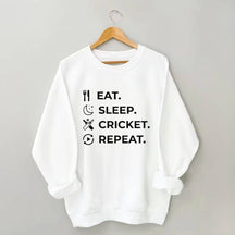 Eat Sleep Cricket Repeat Sweatshirt