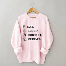 Eat Sleep Cricket Repeat Sweatshirt