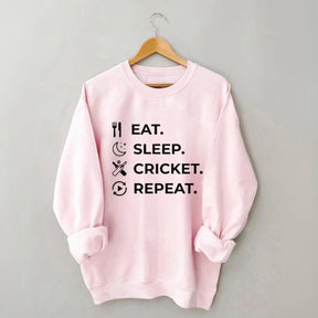 Eat Sleep Cricket Repeat Sweatshirt