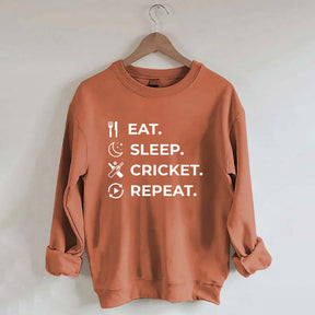 Eat Sleep Cricket Repeat Sweatshirt