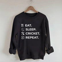 Eat Sleep Cricket Repeat Sweatshirt