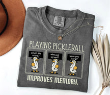 Comfort Colors Playing Pickleball Improves Memory T-shirt