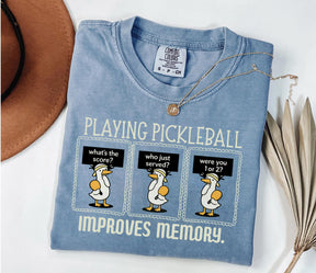 Comfort Colors Playing Pickleball Improves Memory T-shirt