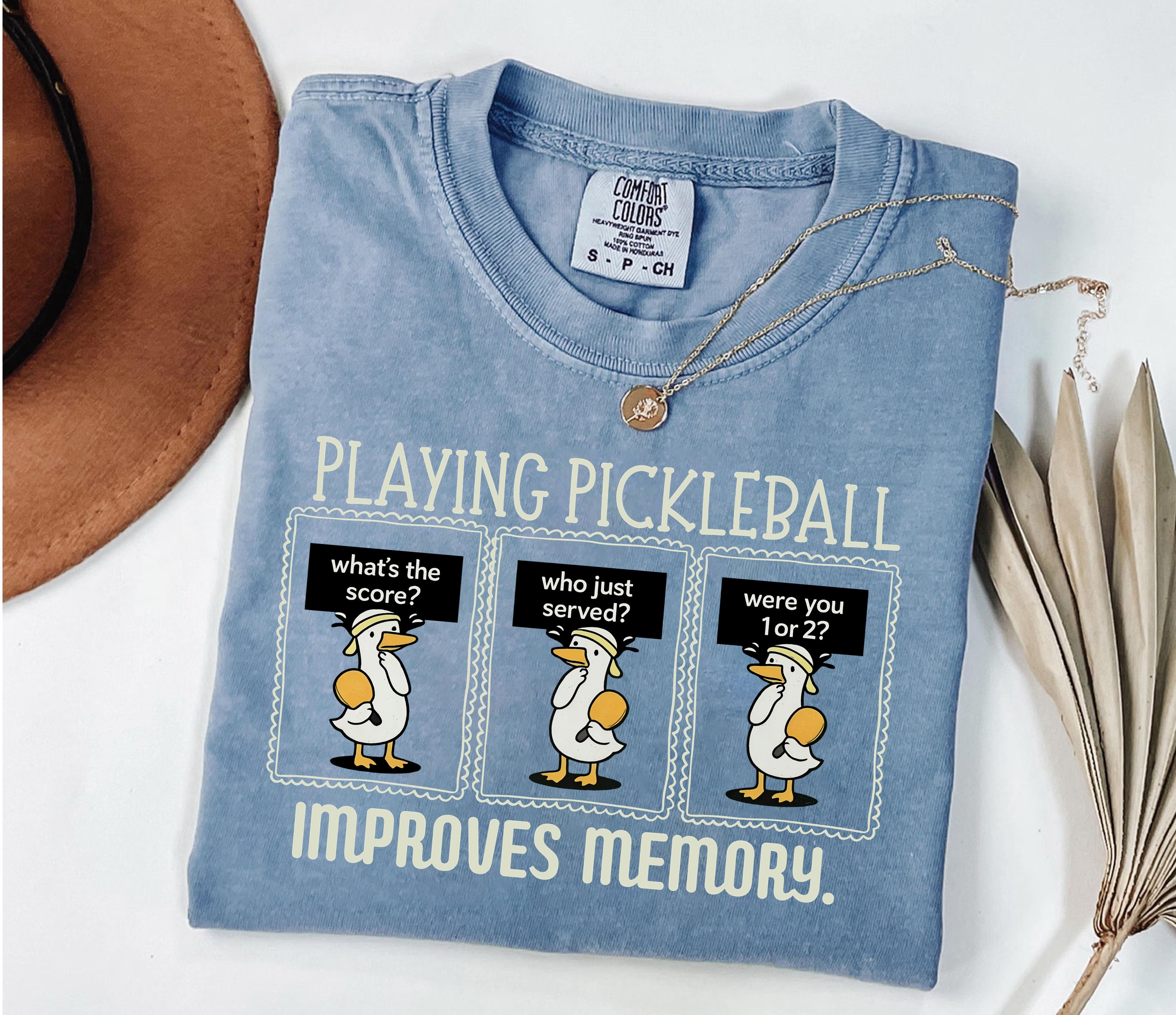 Comfort Colors Playing Pickleball Improves Memory T-shirt