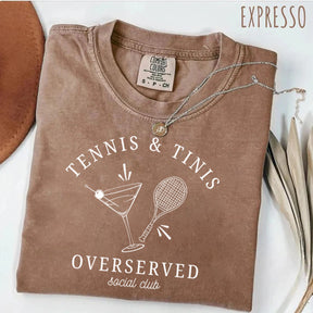Tennis and Tini Club,Overserved TennisSocial Club,Martini Lover T-Shirt