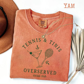 Tennis and Tini Club,Overserved TennisSocial Club,Martini Lover T-Shirt