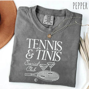 Comfort Colors Tennis and Tinis Social Club T-Shirt