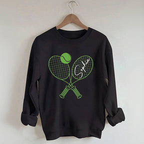 Custom Name Tennis Sweatshirt, Tennis Player Gift