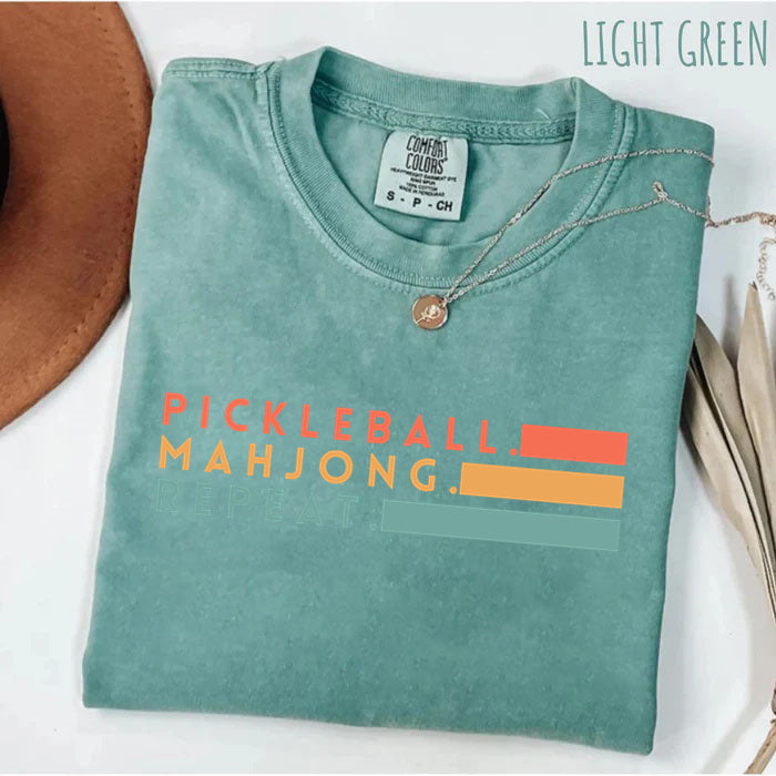 Comfort Colors Pickleball Mahjong Repeat Retro T-Shirt