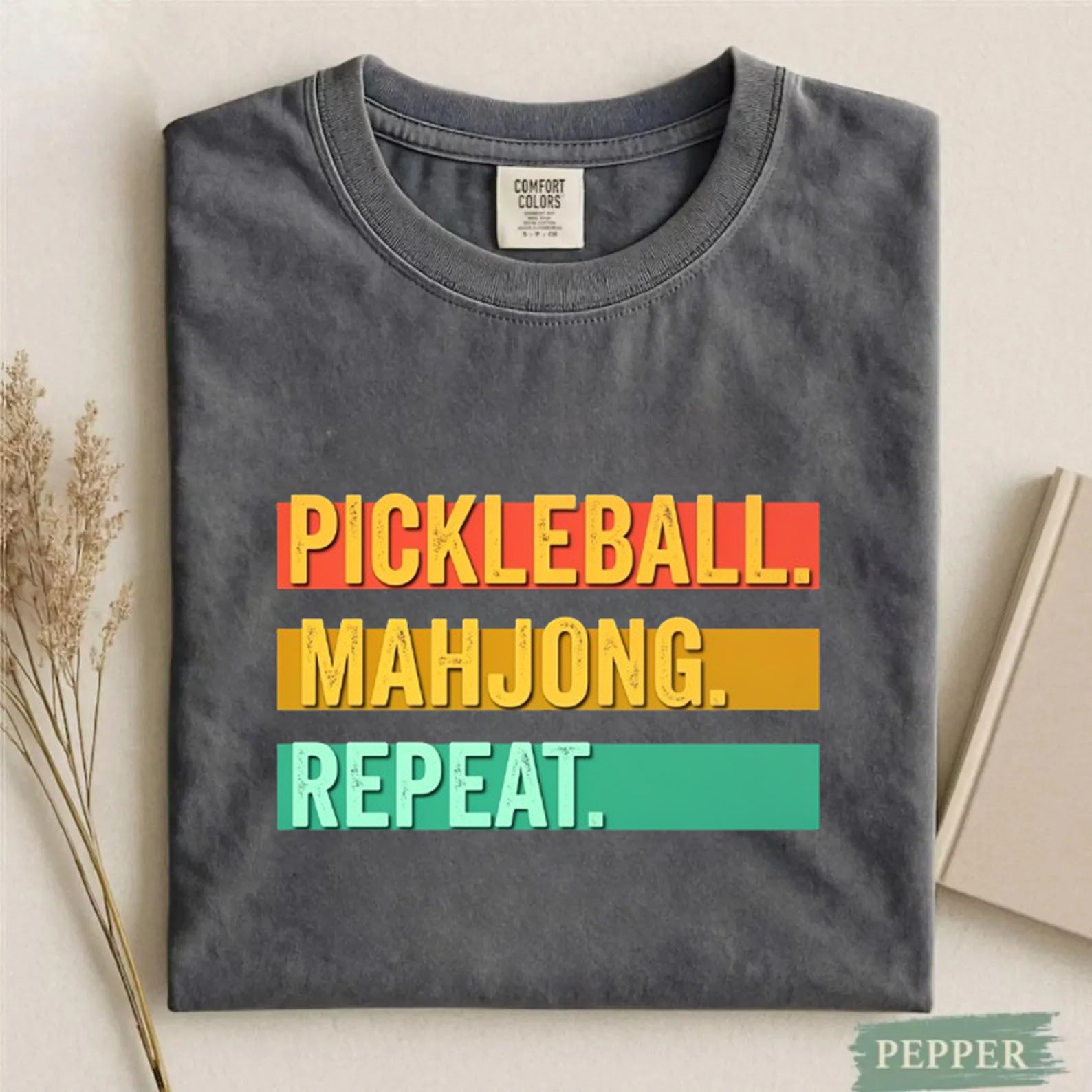 Comfort Colors Pickleball Mahjong Repeat Retro T-Shirt