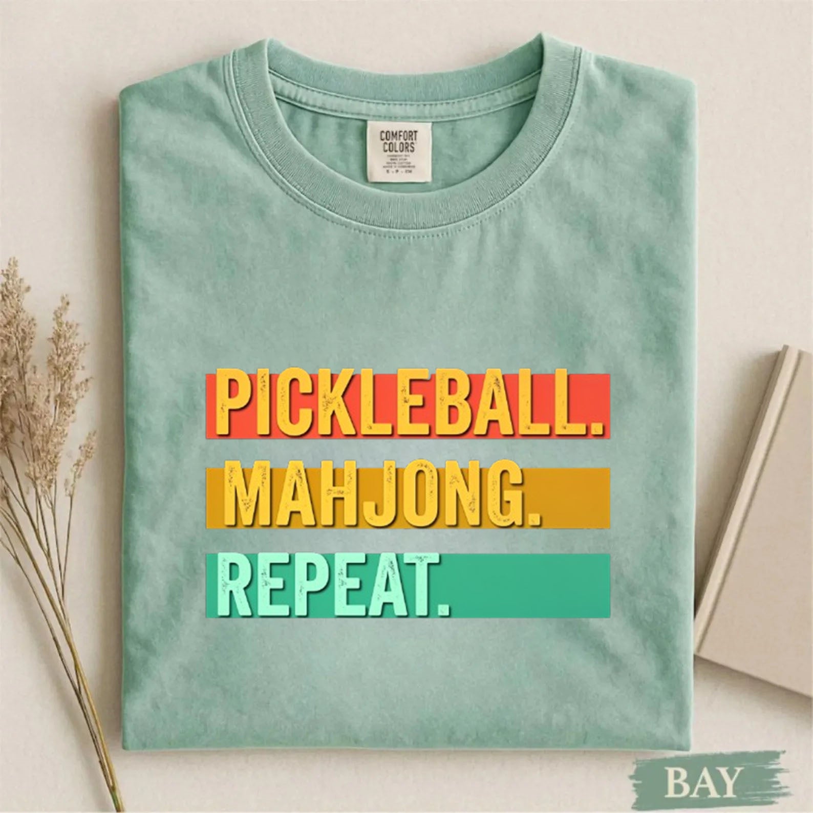 Comfort Colors Pickleball Mahjong Repeat Retro T-Shirt