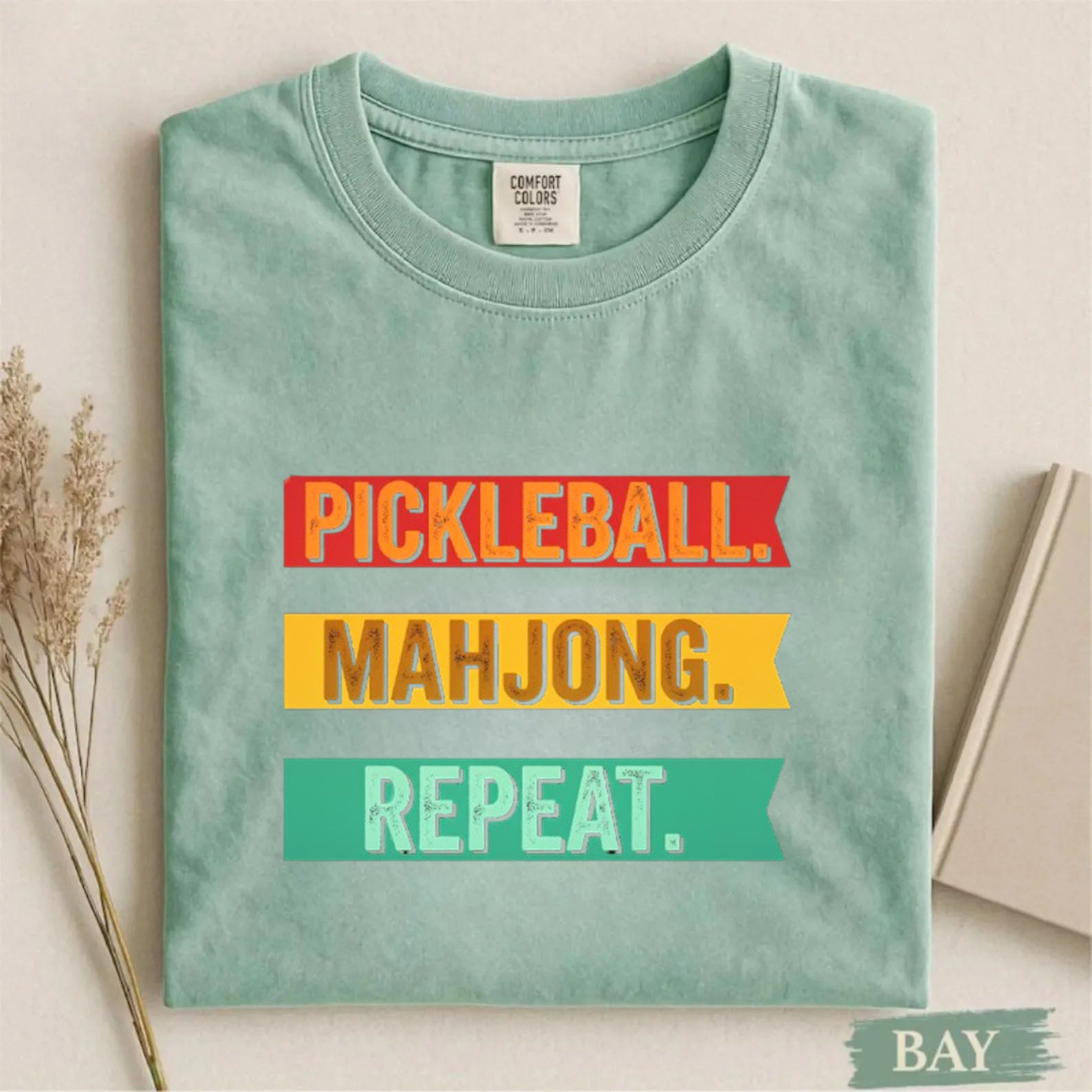 Comfort Colors Pickleball Mahjong Repeat Retro T-Shirt