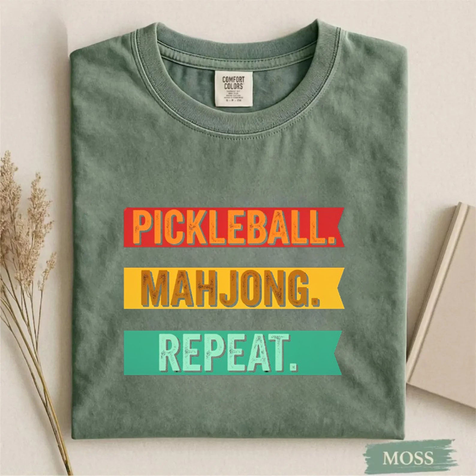 Comfort Colors Pickleball Mahjong Repeat Retro T-Shirt