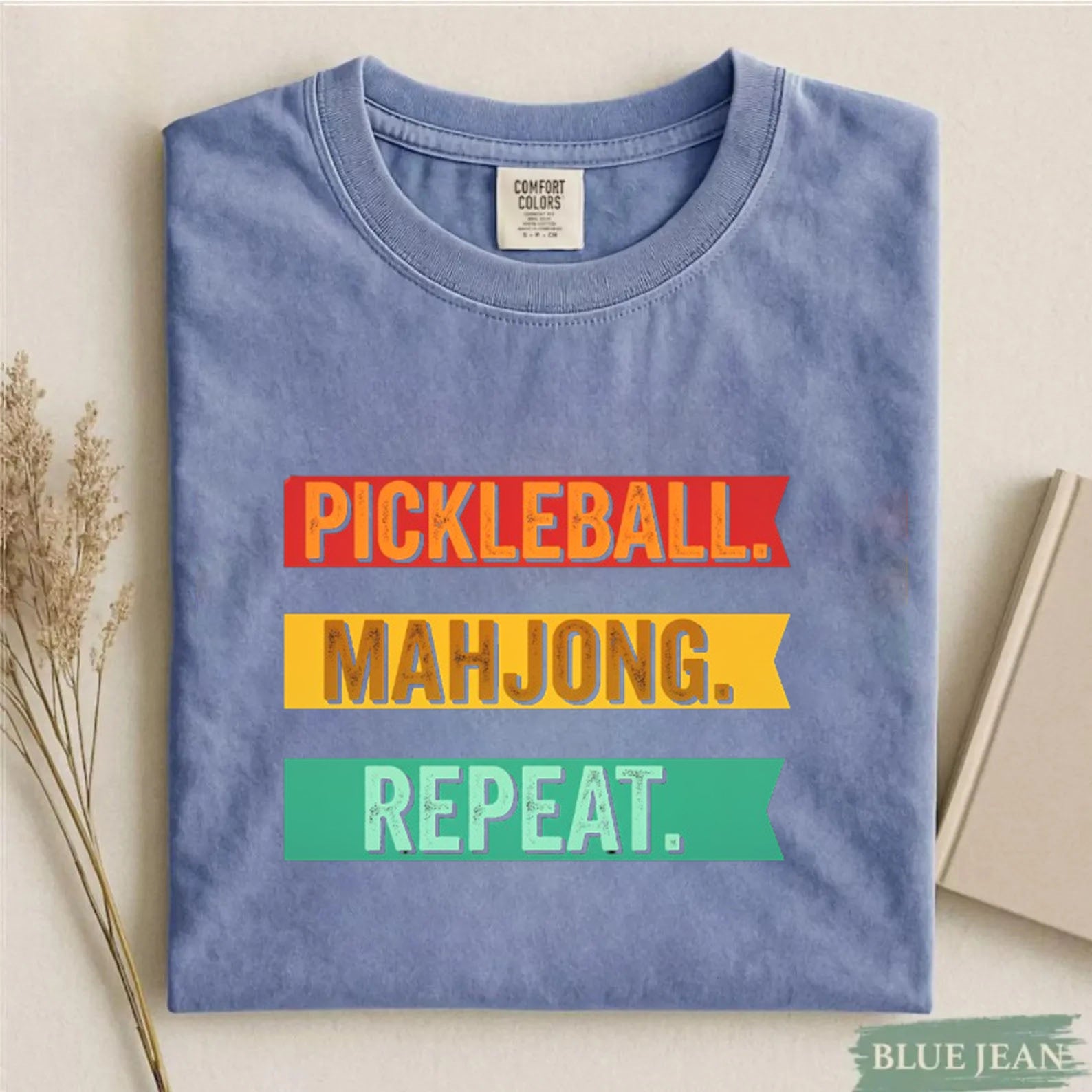 Comfort Colors Pickleball Mahjong Repeat Retro T-Shirt